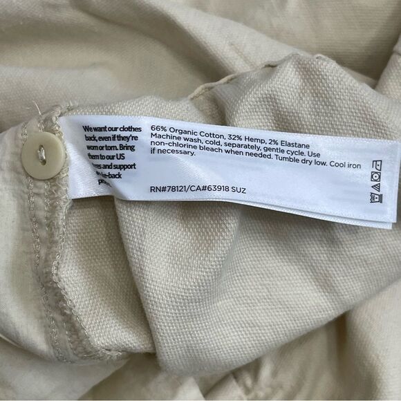 Eileen Fisher Organic Cotton Hemp Lantern Pant Butter NEW With Tags Size 3X - Picture 11 of 11
